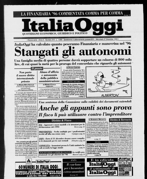 Italia oggi : quotidiano di economia finanza e politica